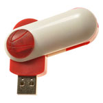 Clé USB pivotante avec ballon