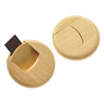 Clé USB ronde en bois
