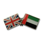 Double Flag Lapel Pin