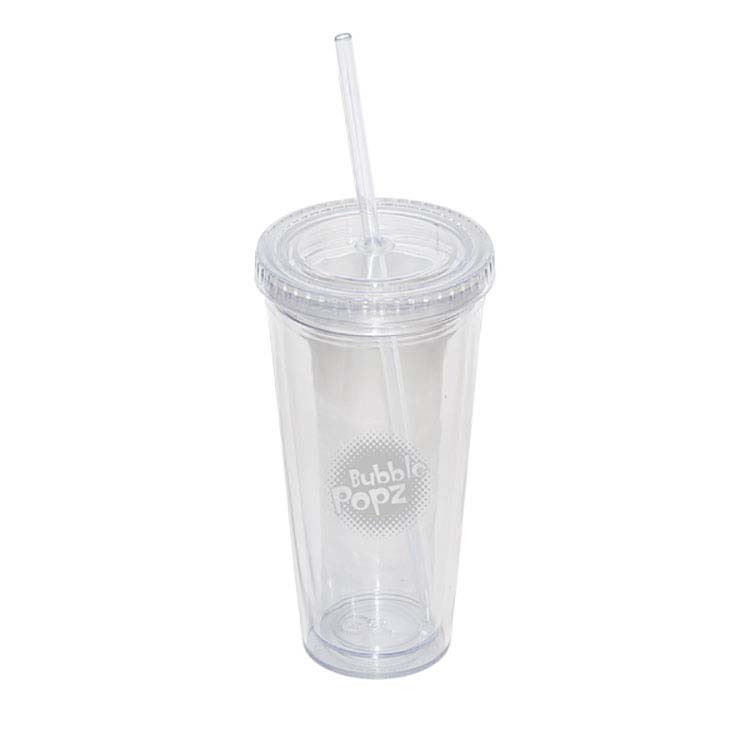 Gobelet à double paroi de 709 ml. (24 oz.) avec paille #2