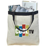 Cotton Tote Bag with Decorative Band
