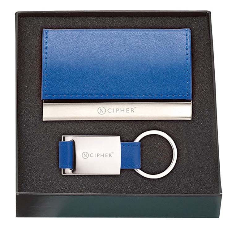 Leather Card Case and Key Ring Gift Set #2