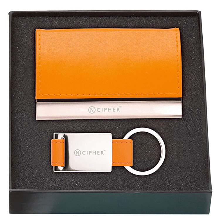 Leather Card Case and Key Ring Gift Set #4
