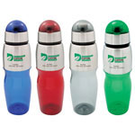 Sports Plastic Bottle with Stainless Steel Trim