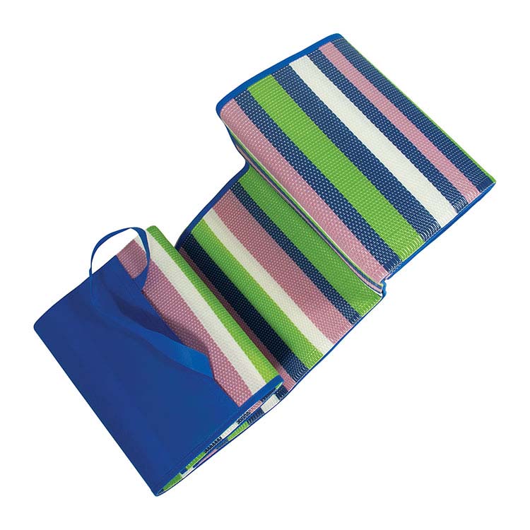 Lot De 3 Tapis De Plage Pliables - 180x90 Cm, En Raphia Avec Poignées