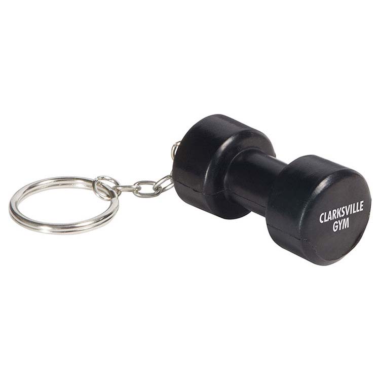 Dumbell Key Chain Black Stress Reliever