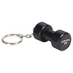 Dumbell Key Chain Black Stress Reliever