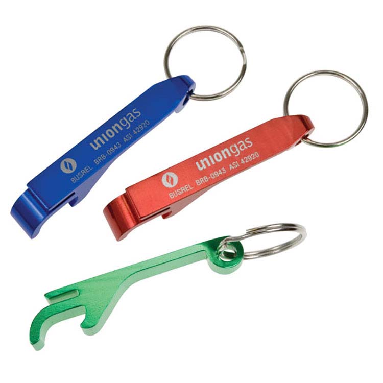 Aluminum Bottle and Can Opener with Key Ring