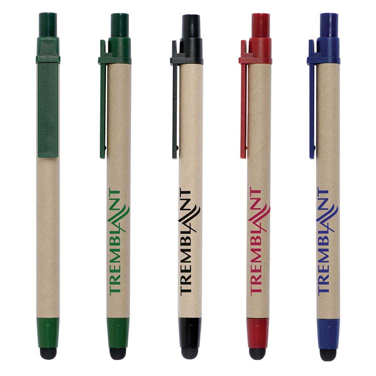 Burnaby Recycled Cardboard Ballpoint Pen and Stylus