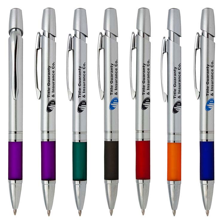 Stylo en plastique argenté Parma