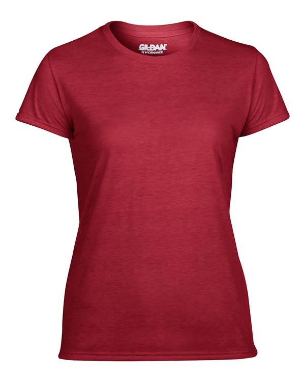 T-shirt Gildan Performance 42000L pour femme - Rouge cardinal #3