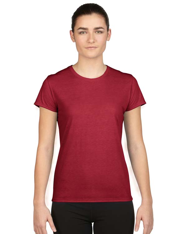 T-shirt Gildan Performance 42000L pour femme - Rouge cardinal