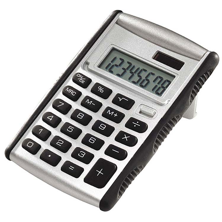 Calculatrice solaire argent et noire #2