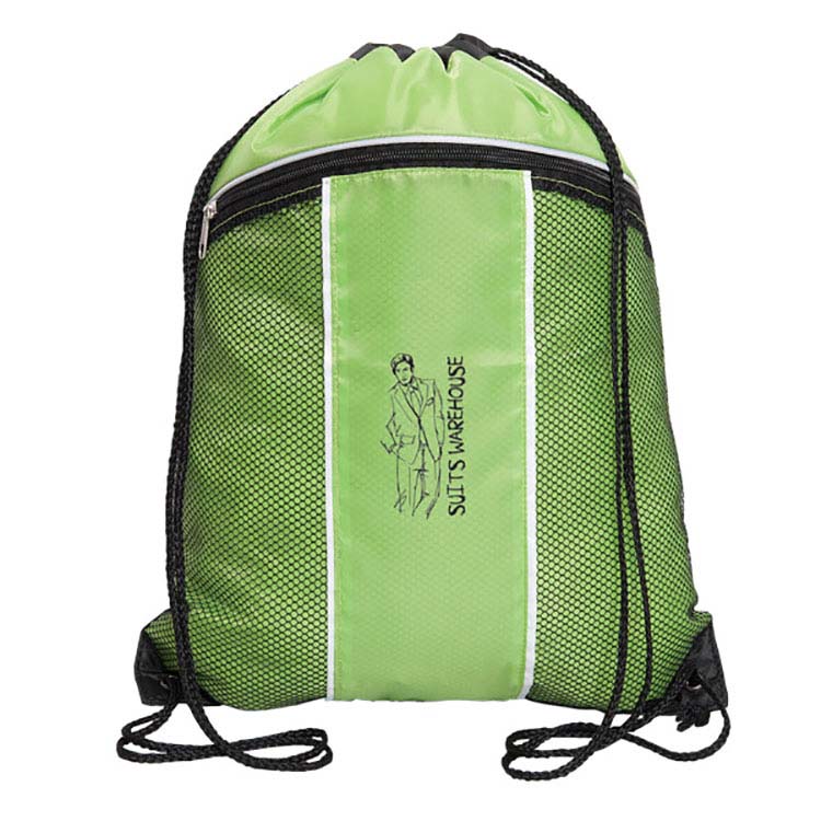 Havresac à cordons avec grande poche à glissière avant #5