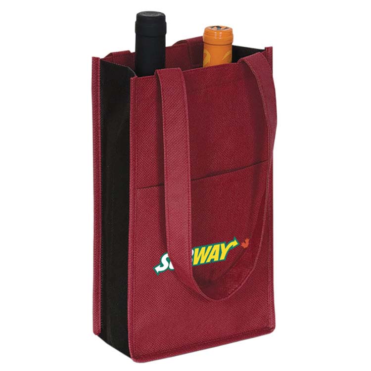 Non Woven Two Bottle Wine Bag #2