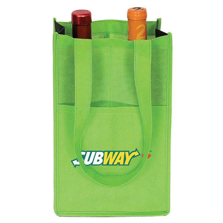 Non Woven Two Bottle Wine Bag #3