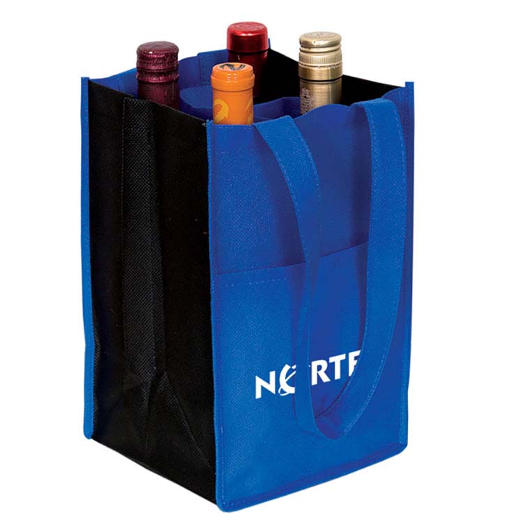 Non Woven Four Bottle Wine Bag #4