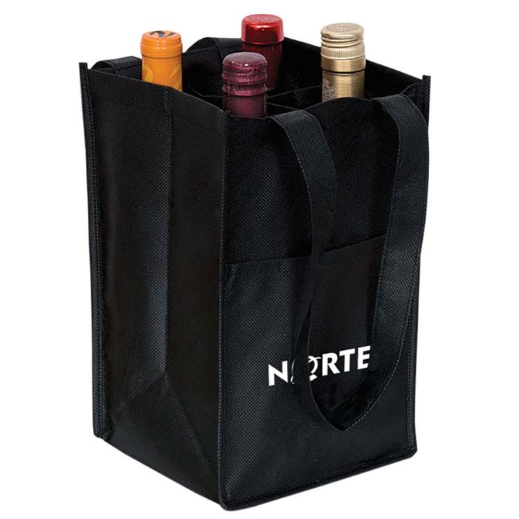 Non Woven Four Bottle Wine Bag #2