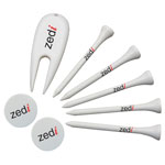 5 tees-2 marker-1 Divot repair tool