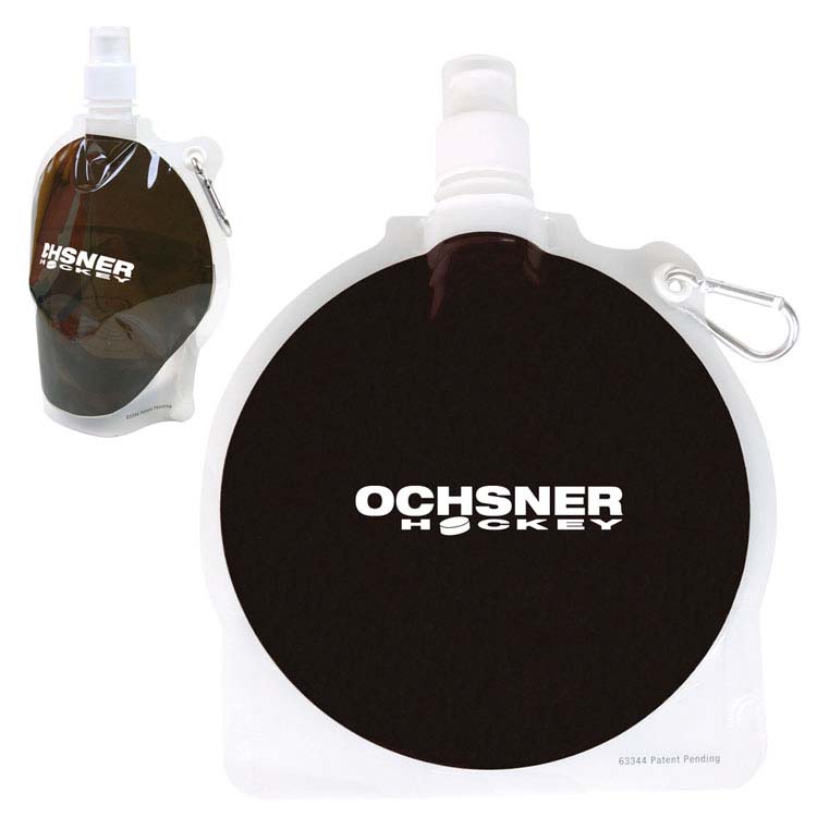 Hockey Puck Collapsible Water Bottle 24 oz