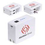 2-in-1 USB Wall Charger Power Bank - 2600mAh