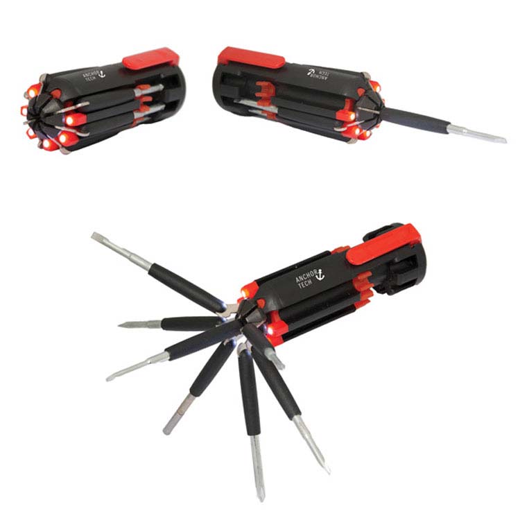 Turner Might 8-In-1 Screw Driver Set With LED Light