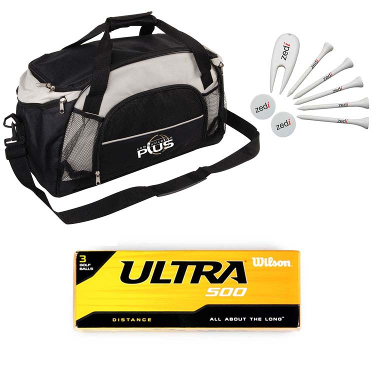 Golf package with sport bag