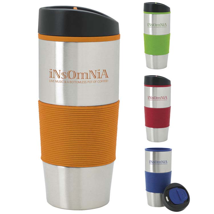 Color Grip Stainless Steel Tumbler 18 oz