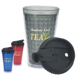 Double Wall Acrylic Tumbler with Black Lid 18 oz