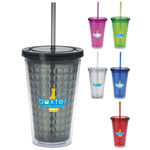 Gobelet en plastique Double Wall Diamond Pattern 18 onces