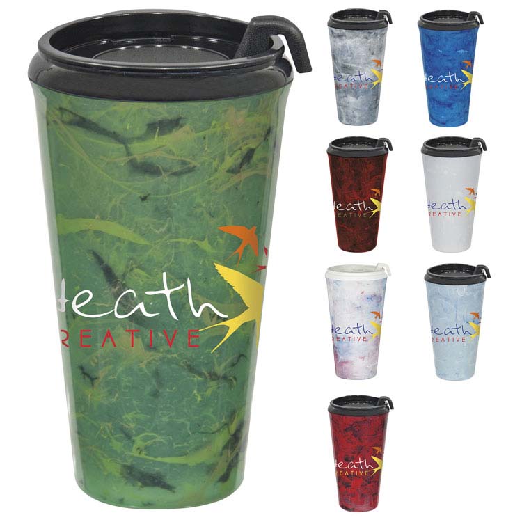 Marble Infinity Plastic Tumbler 16 oz