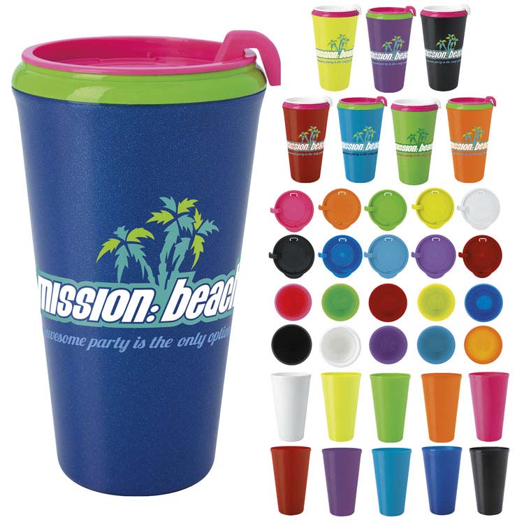 Multi-Color Infinity Plastic Tumbler 16 oz
