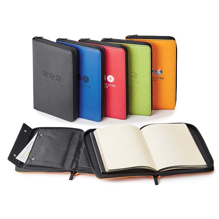 Carnet De Voyage Vintage Rechargeable - Journal Inserts Vierge/ligné/quadrillé + Pochette Zip 10.5x18 Cm