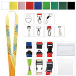 5&#47;8" Polyester 4 Color Lanyard