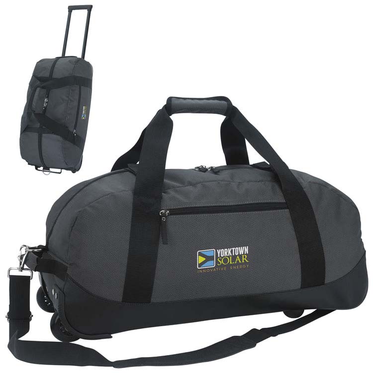 Deluxe Wheeled Jacquard Polyester Duffel