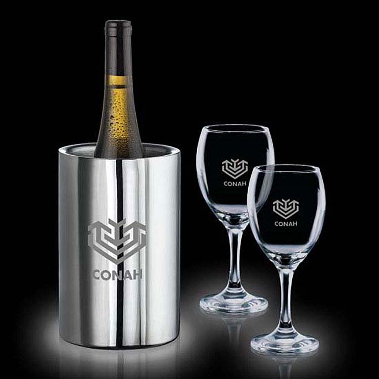 Jacobs Wine Cooler and Carberry Wine Glasses