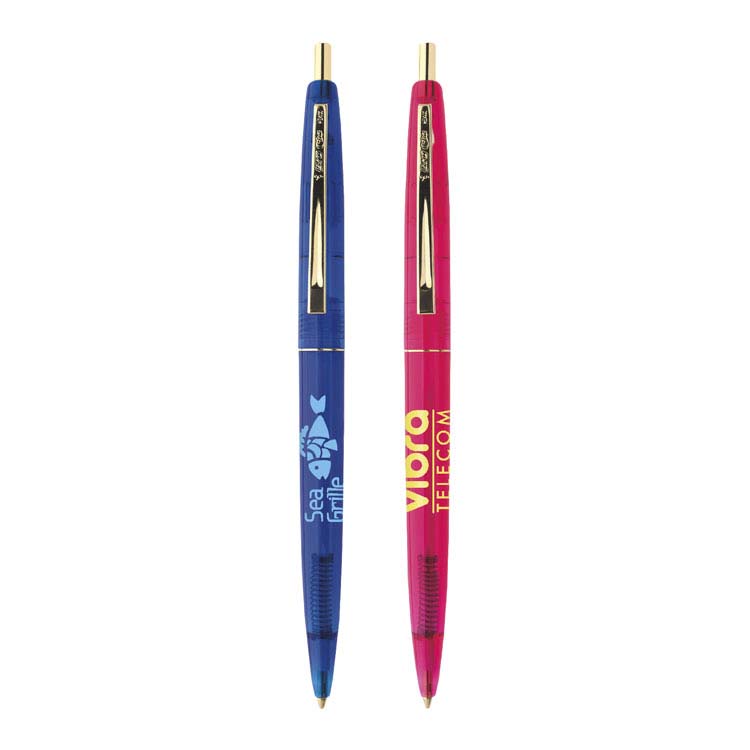 BIC Clear Clics Gold Pen
