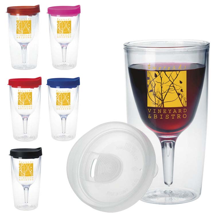 Verre en plastique clair Vino2Go 10 oz