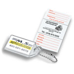Porte-clés identification avec carton