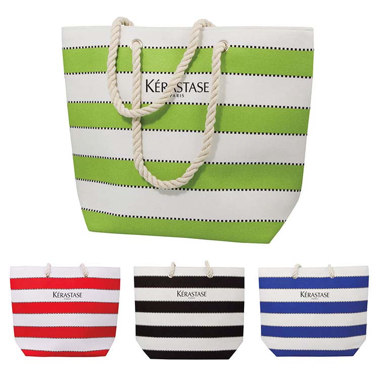 Sac de plage avec rayures