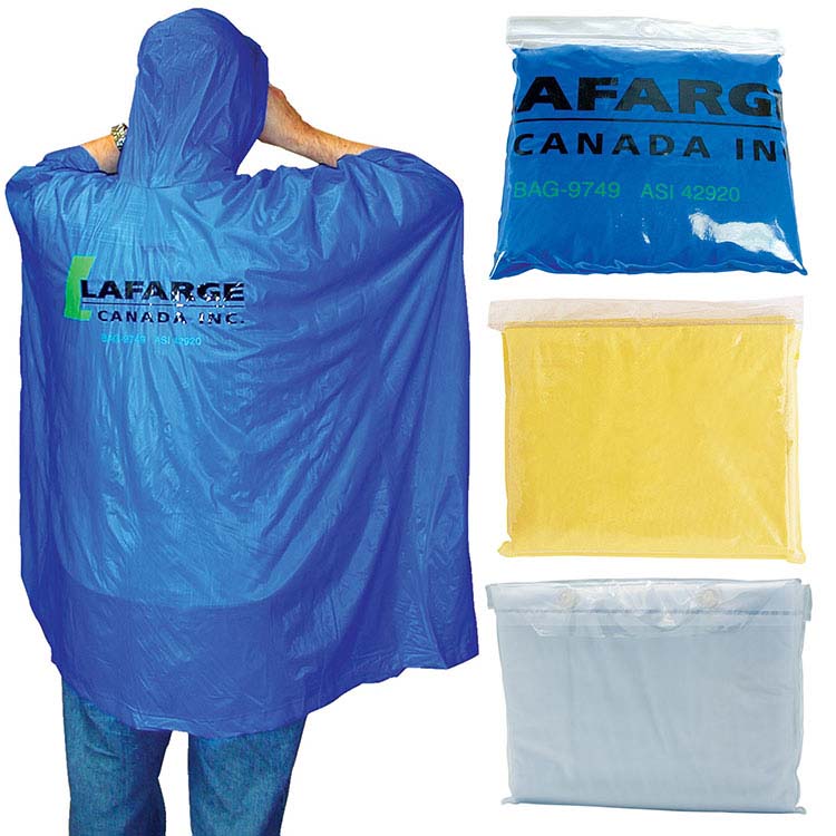Poncho de pluie de sûreté pour adultes - PVC