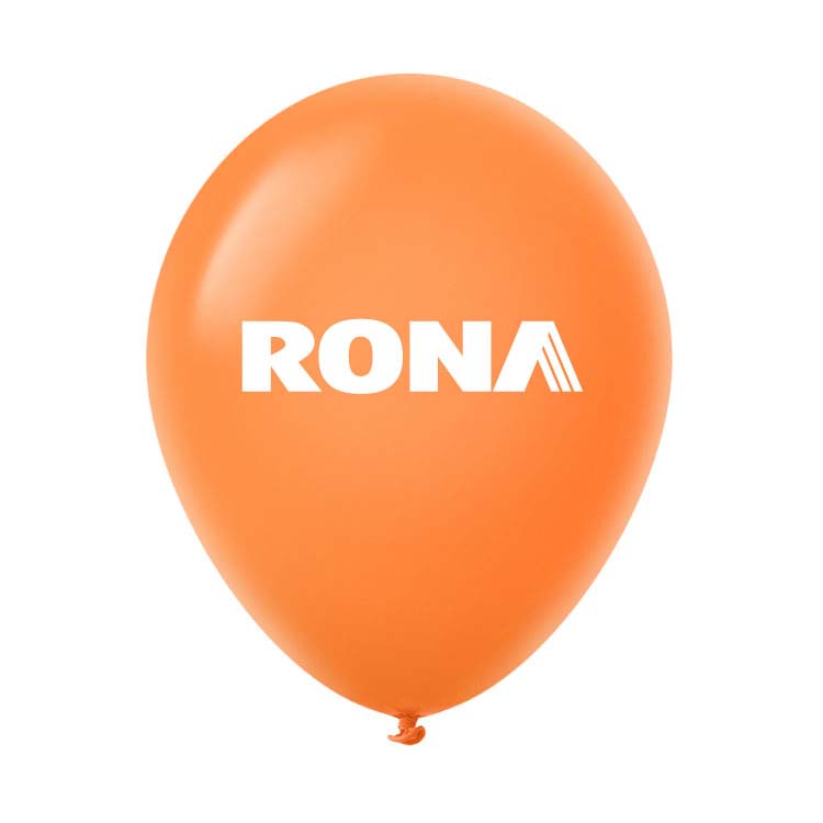 Ballon 12" Premium standard en latex orange mandarine