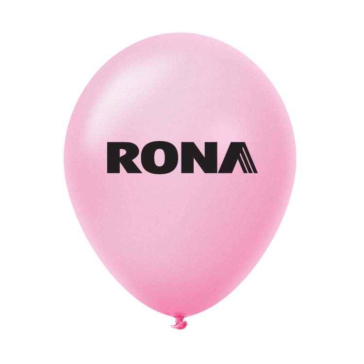 Ballon 12" perlé Premium en latex rose
