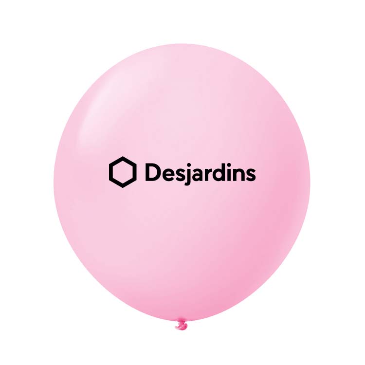 Ballon 17" Premium standard en latex rose pastel
