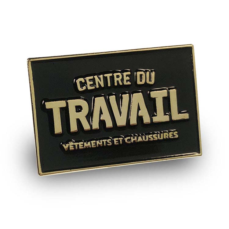 Épinglette rectangulaire émaillée