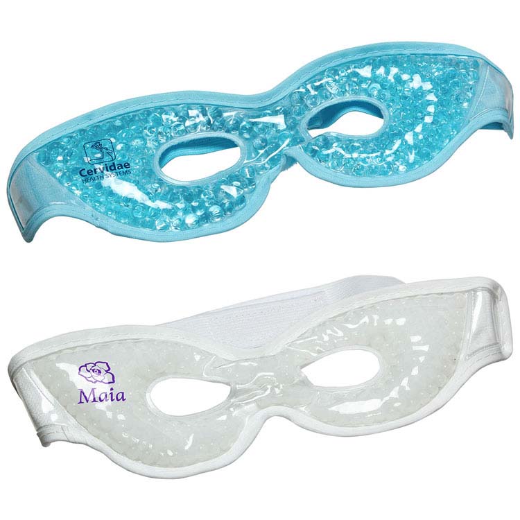 Premium Plush Eye Mask Aqua Pearls Hot/Cold Pack
