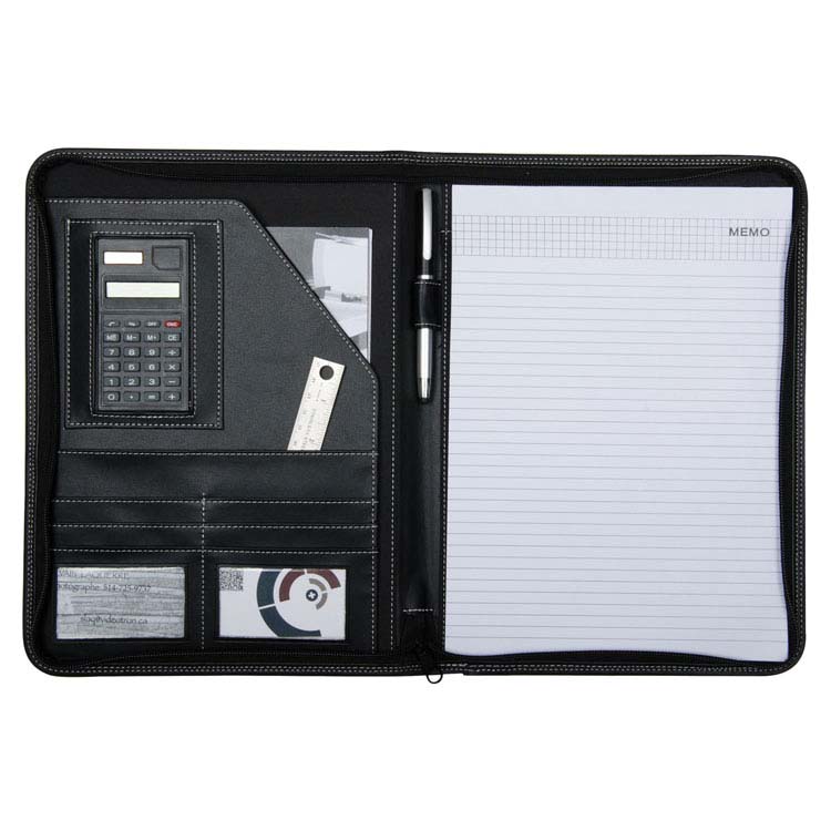 Leather Look Portfolio with Calculator #2