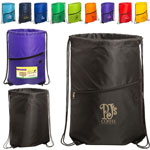 Incline Drawstring Backpack with Zipper