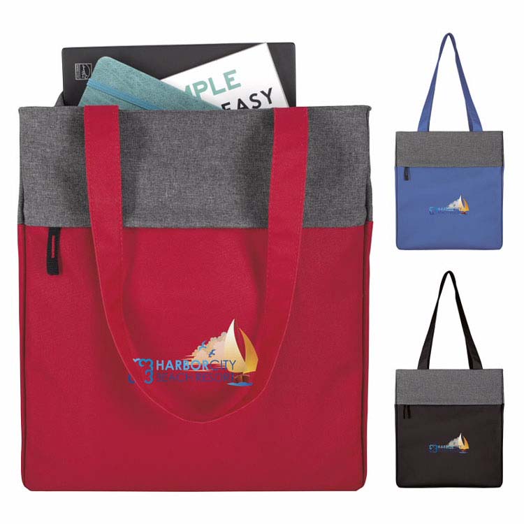 Two-Tone Colorblock Computer Tote