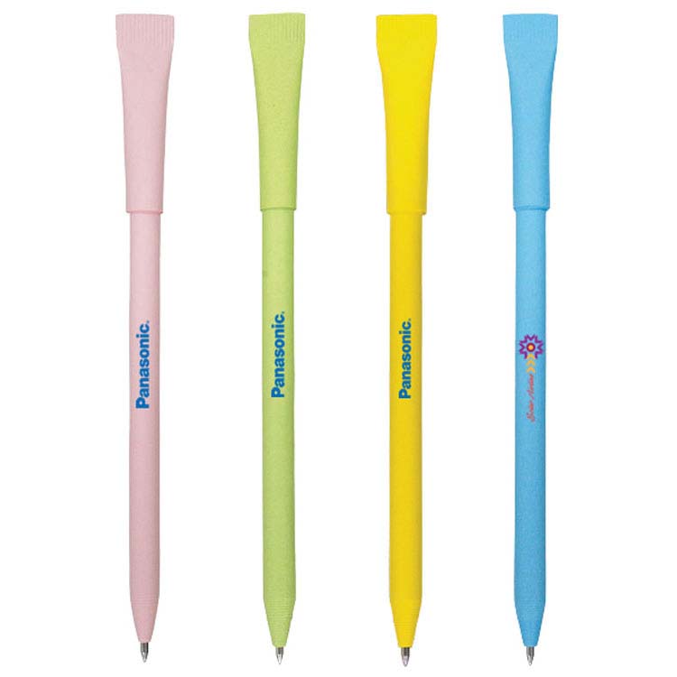 Stylo Eco à encre bleue fait de papier recyclé